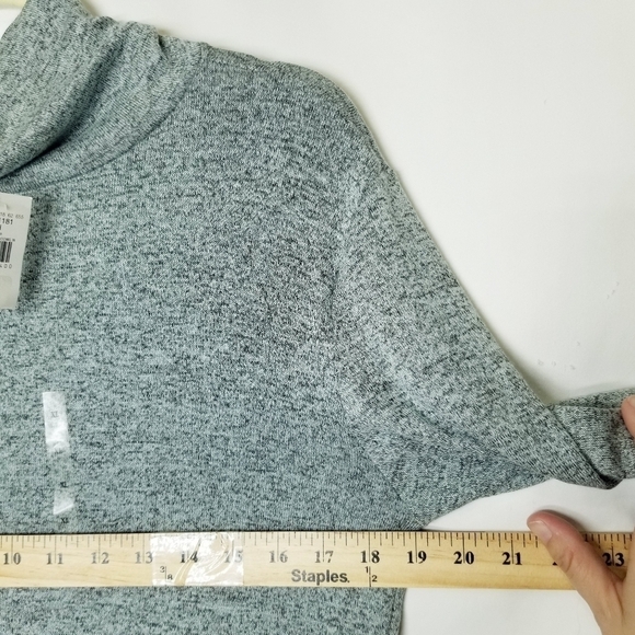 NWT Red by BKE Cozy Mock Neck Sweater Tunic Long Sleeve Teal Grey Knit XLarge - Picture 5 of 7